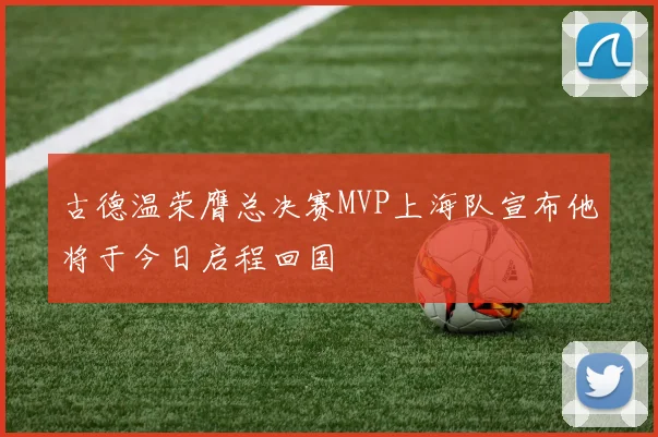 古德温荣膺总决赛MVP上海队宣布他将于今日启程回国